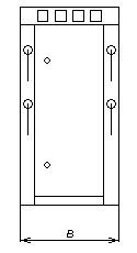 Фронтальный вид панелей ЩО-70 (схема 01, 02, 03)